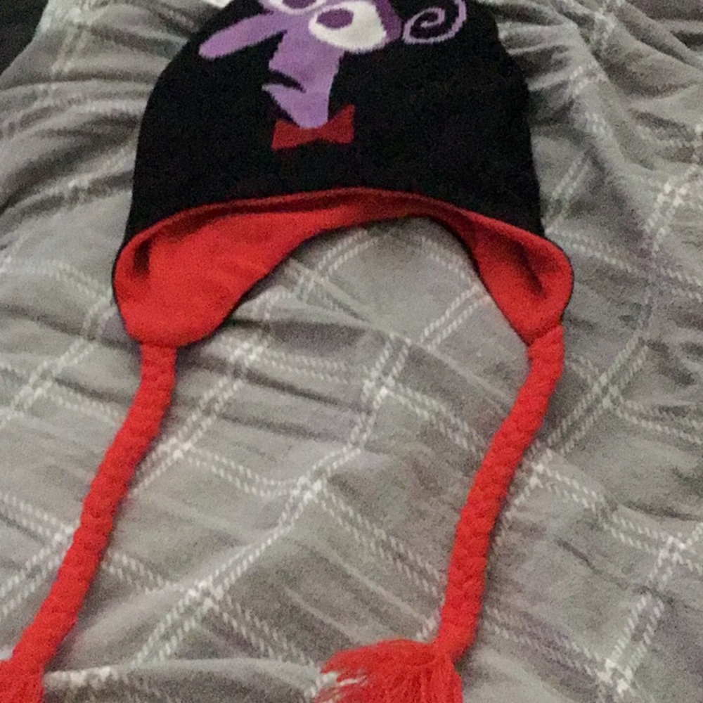 Disney inside out reversible beanie angry and fear new